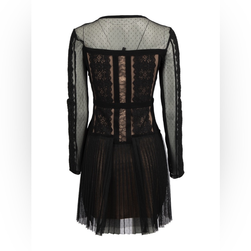BCBGMaxAzria Black and Cream evening dress